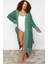 Kadın Çok Renkli Kuşaklı Büyük Beden Kimono&kaftan 1