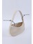 Krem SHK229 Suni Deri , Fermuarlı Tek Bölmeli , Baget Model El, Kol ve Omuz Çantası 5