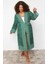 Kadın Çok Renkli Kuşaklı Büyük Beden Kimono&kaftan 2