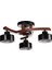 Weston 3 Lü Ceviz Metal Başlıklı Plofonyer Avize 2