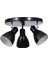 Otis 3 Lü Tepsili Siyah Plafonyer Avize 2