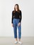 Yeni Sezon Beli Lastikli Carrot Fit Kadin Jean Pantolon - S5JG94Z8 1