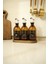 Home Meftune Oval Ahşap Stantlı Amber Zeytinyağı Limon Suyu Sirke Şişesi Yağdanlık 3lü Set 300ML 5