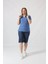 21305 Kısa Kollu Büyük Beden Lacoste Kumas T-Shirt Indigo 3