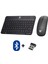 Km-33 Wireless Bluetooth Kablosuz Klavye Mouse Set Siyah Tablet,laptop, Telefon, Tv Uyumlu 1