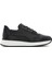 Erkek Siyah Bağcıklı Kalın Tabanlı Deri Casual Sneaker 25SFD6885FT 1