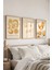 Sarı Ahşap Çerçeveli Mutfak Tablosu Seti, 3 Parça, Dekoratif Posterler 3