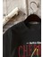 Kadın Siyah Cherry Baskılı Regular Bisiklet Yaka T-Shirt 3