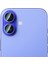 iPhone 16 Uyumlu Alloy Serisi Oleofobik Anti Reflective Kamera Lens Koruyucu Mavi 1