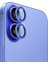 iPhone 16 Uyumlu Alloy Serisi Oleofobik Anti Reflective Kamera Lens Koruyucu Mavi 3