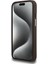 iPhone 15 Uyumlu Kılıf Guess Lisanslı Metal 4g ve Yazı Logolu Kamera Standlı Kapak Kahverengi 5