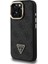 iPhone 15 Pro Uyumlu Kılıf Guess Lisanslı Üçgen Logo 4g Desenli Kamera Standlı Kapak Siyah 2