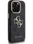iPhone 16 Pro Uyumlu Kılıf Guess Lisanslı Metal 4g ve Yazı Logolu Kamera Standlı Kapak Siyah 4