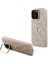 iPhone 16 Pro Max Uyumlu Kılıf Guess Lisanslı Metal 4g ve Yazı Logolu Kamera Standlı Kapak Pembe 1