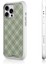 iPhone 16 Pro Uyumlu Kılıf M-Safe Şarj Özellikli Youngkit Argyle Serisi Kapak Açık Yeşil 4