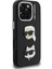 iPhone 16 Pro Uyumlu Kılıf Karl Lagerfeld Lisanslı K&c Heads Pin Kapak Siyah 4