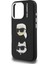 iPhone 16 Pro Uyumlu Kılıf Karl Lagerfeld Lisanslı K&c Heads Pin Kapak Siyah 6