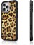 iPhone 16 Pro Uyumlu Kılıf M-Safe Şarj Özellikli Youngkit Leopard Serisi Kapak Kahverengi 4