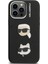 iPhone 14 Pro Max Uyumlu Kılıf Karl Lagerfeld Lisanslı K&c Heads Pin Kapak Siyah 3