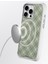 iPhone 16 Pro Max Uyumlu Kılıf M-Safe Şarj Özellikli Youngkit Argyle Serisi Kapak Açık Yeşil 4