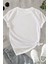 Kadın Beyaz Cherry Baskılı Regular Bisiklet Yaka T-Shirt 5