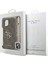 iPhone 14 Uyumlu Kılıf Guess Lisanslı Bilek Askı Ipli Metal 4g ve Yazı Logolu Kapak Kahverengi 8