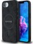iPhone 16E Uyumlu Kılıf Guess Lisanslı M-Safe Uyumlu Pu Halkalı 4g Desenli Yazı Logolu Kapak Siyah 1