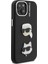 iPhone 15 Uyumlu Kılıf Karl Lagerfeld Lisanslı K&c Heads Pin Kapak Siyah 4