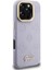 iPhone 16 Pro Max Uyumlu Kılıf Guess Lisanslı M-Safe Şarj Özellikli Kamera Standlı Peony Kapak Mor 4
