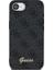 iPhone 16E Uyumlu Kılıf Guess Orjinal Lisanslı 4g Desenli Script Metal Logolu Kapak Siyah 3