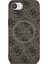 iPhone 16E Uyumlu Kılıf Guess Lisanslı M-Safe Uyumlu Pu Halkalı 4g Desenli Yazı Logolu Kapak Kahve 3