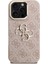 iPhone 16 Pro Uyumlu Kılıf Guess Lisanslı Metal 4g ve Yazı Logolu Kamera Standlı Kapak Pembe 3
