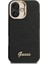 iPhone 16 Uyumlu Kılıf Guess Lisanslı M-Safe Şarj Özellikli Kamera Standlı Pu Deri Peony Kapak Siyah 3