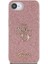 iPhone 16E Uyumlu Kılıf Guess Orjinal Lisanslı 4g Büyük Metal Logolu Glitter Kapak Pembe 3
