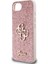iPhone 16E Uyumlu Kılıf Guess Orjinal Lisanslı 4g Büyük Metal Logolu Glitter Kapak Pembe 6