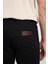Erkek Normal Bel Slim Fit Siyah Chino Pantolon Texas Slim Pantolon- W12001 3