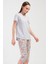 Kadın Kısa Kol Kaprili Pijama Takım , 409060 2