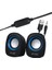 D-05A Mini 5 Watt Aux 2.0 Multimedia 1+1 USB Speaker - Hoparlör 2