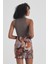 Kadın Pamuklu Crop Top Atlet Esnek Kaşkorse Ribanalı Bluz 5