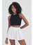 Kadın Pamuklu Crop Top Atlet Esnek Kaşkorse Ribanalı Bluz 1