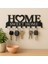 Şık Metal Anahtarlık Askılığı, Siyah, Giriş Için “home Sweet Home” Tasarımı 2