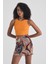 Kadın Pamuklu Crop Top Atlet Esnek Kaşkorse Ribanalı Bluz 1