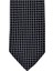 Gri Kare Desenli 8 cm Genişliğinde Siyah Kravat 6