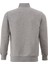 3 Iplik Pamuklu Erkek Sweatshirt Gri Relax Fit Fermuarlı Dik Yarım Yaka Rahat Kesim Yumuşak Tuşe 5