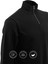 3 Iplik Pamuklu Erkek Sweatshirt Siyah Relax Fit Fermuarlı Dik Yarım Yaka Rahat Kesim Yumuşak Tuşe 2