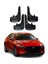 Mazda 3 Uyumlu Racing Yazılı 4'lü Tozluk Çamurluk Paçalık Modifiye 1