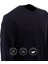 Pamuklu Erkek Sweatshirt Lacivert Soft Touch Relax Fit Basic Bisiklet Yaka 3 Iplik Nefes Alan 2