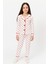 Kız Çocuk Pamuklu Düğmeli Uzun Kollu Pijama Takımı - 1507 -1508 1