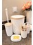 Şık 5'li Beyaz Banyo Seti, 6 Litre Hacim, Modern ve Elegant Tasarım 2