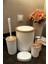 Şık 5'li Beyaz Banyo Seti, 6 Litre Hacim, Modern ve Elegant Tasarım 4
